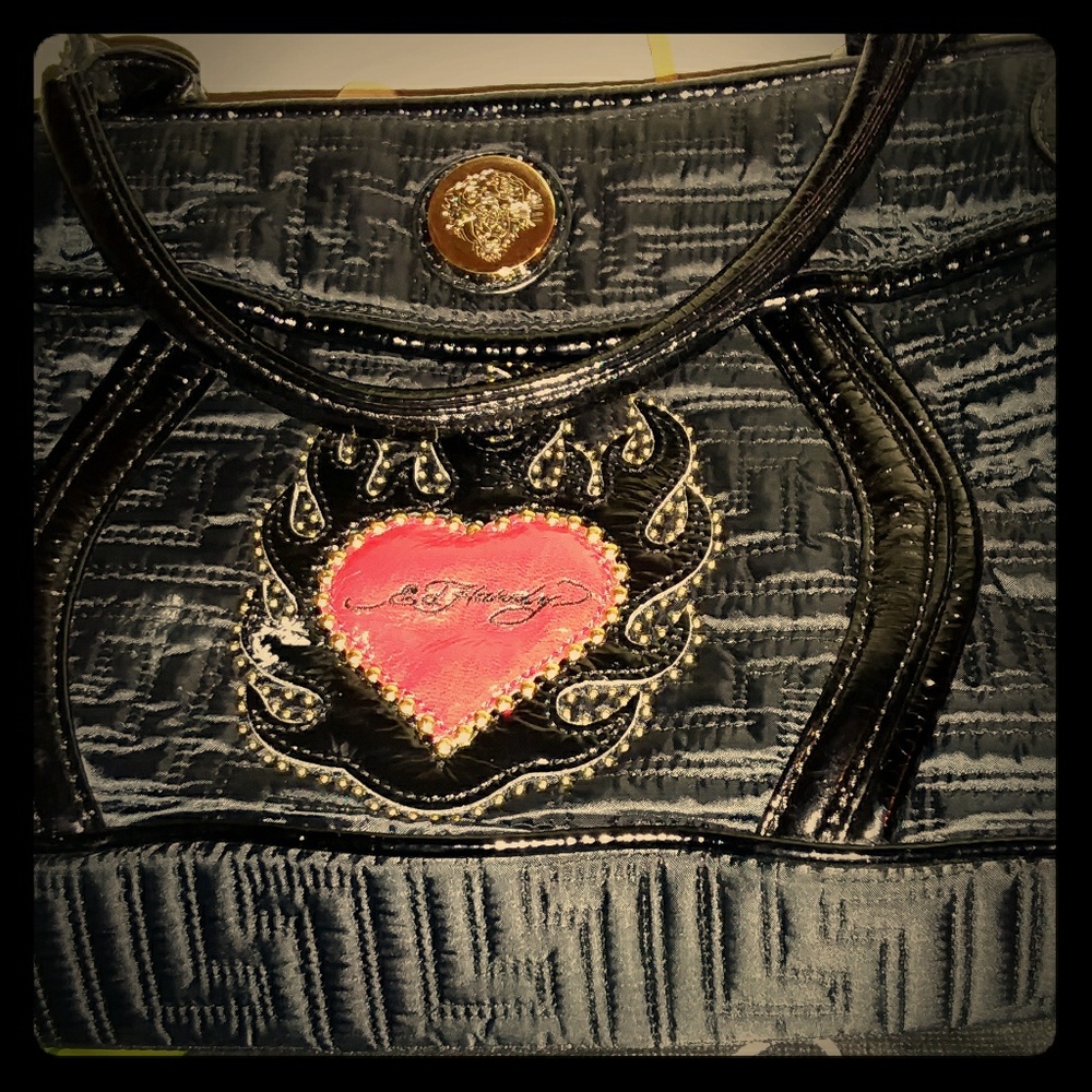 Ed Hardy purse  arm or shoulder strap. Used once.